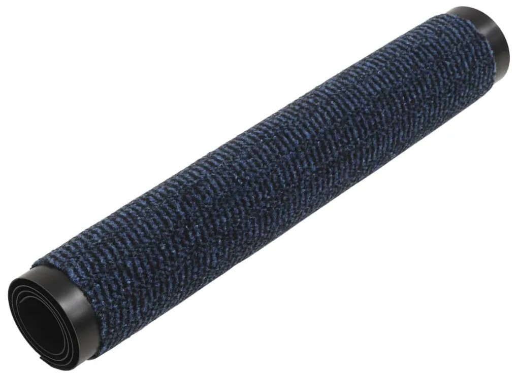 Tapete controlo pó retangular tufado 2 pcs 80x120cm azul