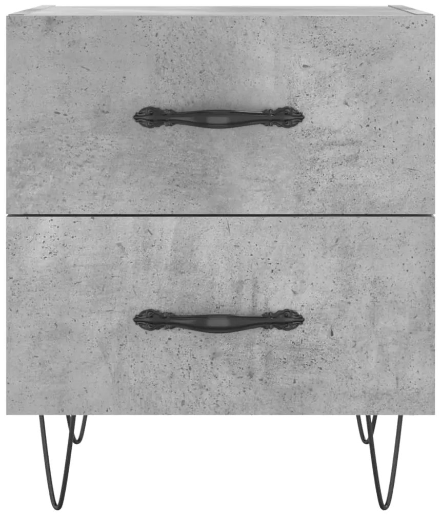Mesa de cabeceira derivados de madeira cinza cimento