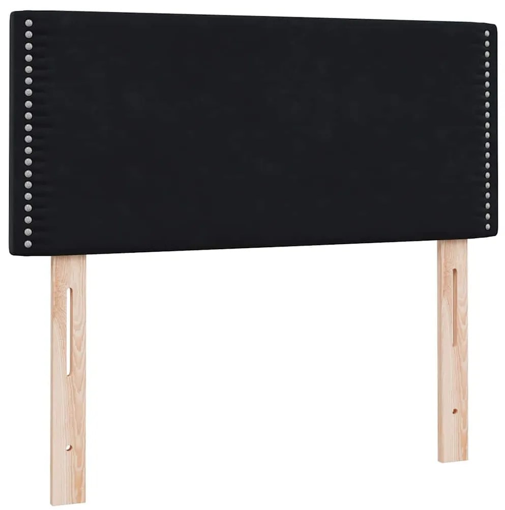 Cama box spring com colchão 90x210 cm veludo preto