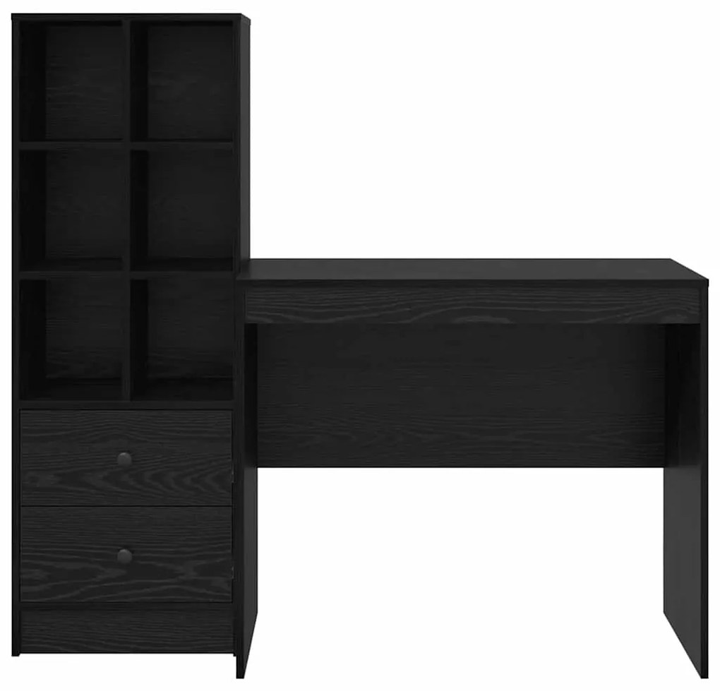 Mesa com Armazenamento Carvalho Preto Madeira Derivada