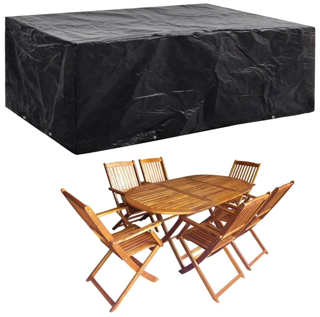 Capas para mobiliário de jardim 2 pcs 8 ilhós 242x162x100 cm