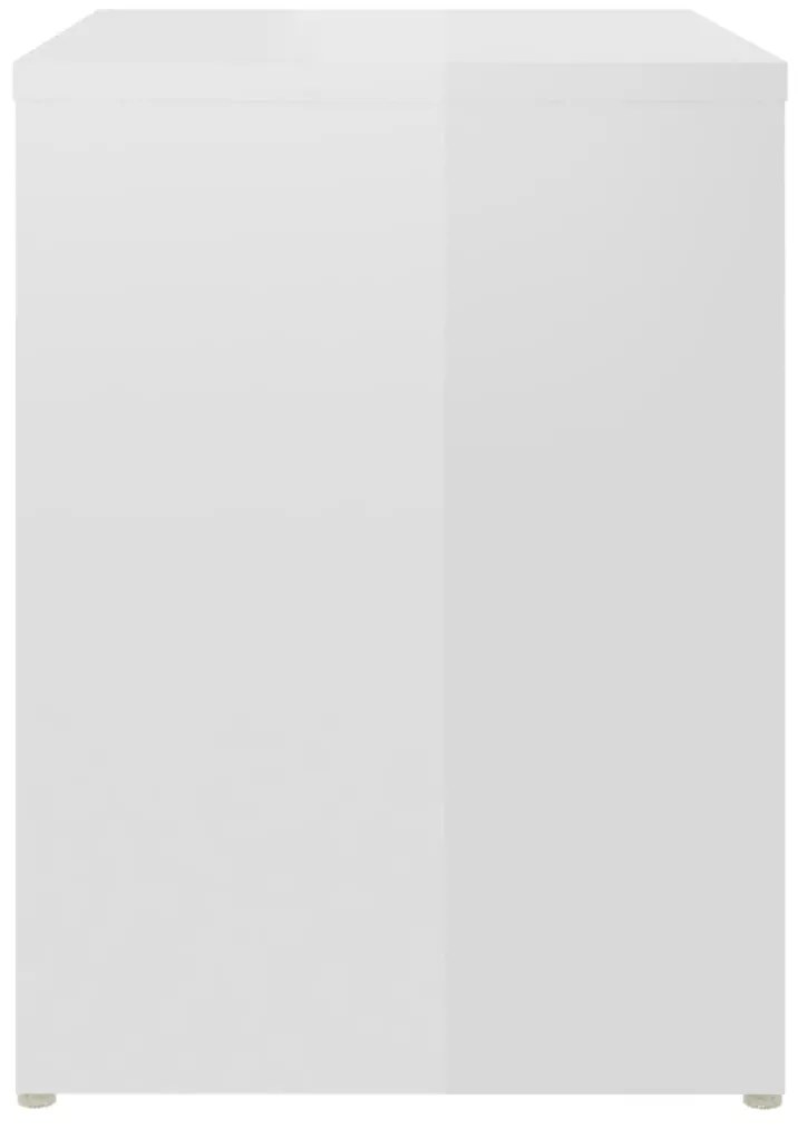Mesa de cabeceira derivados de madeira branco brilhante