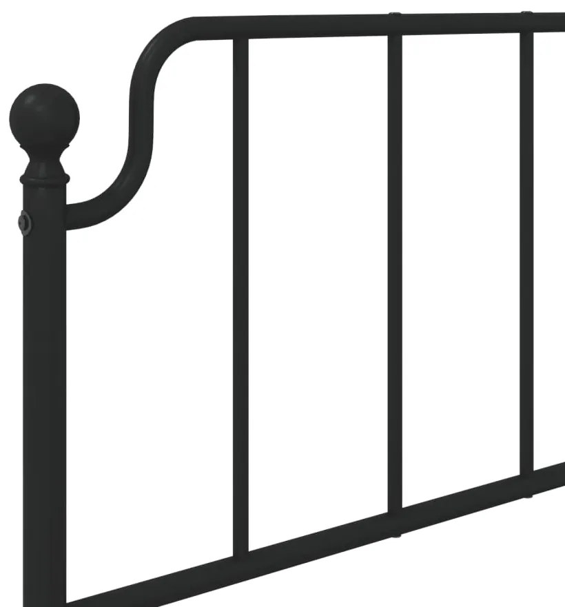Cabeceira de cama 90 cm metal preto