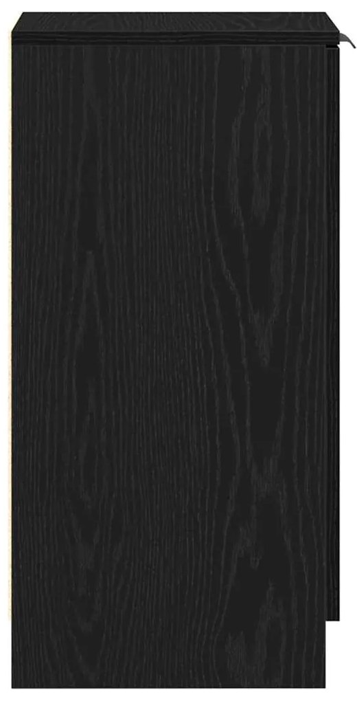 Gabinete de Sapatos vidaXL Carvalho Preto 30x35x70 cm Madeira de Engen