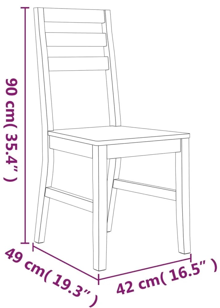 Cadeiras de jantar 2 pcs madeira acácia maciça