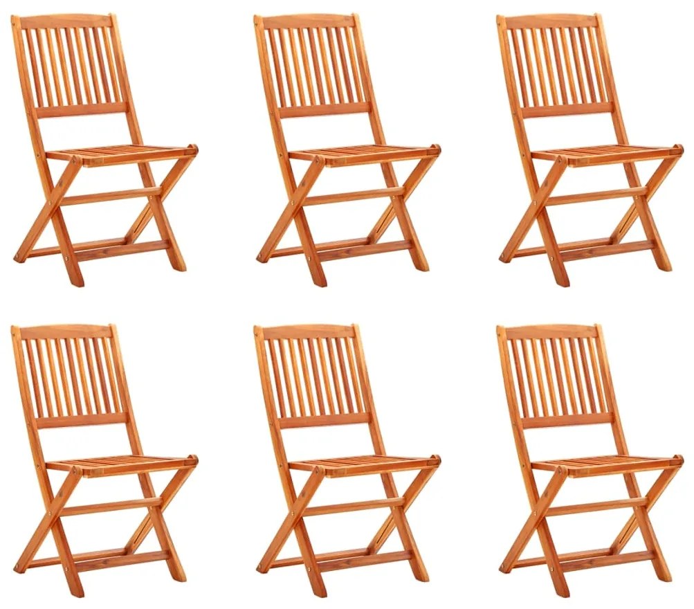 3087149 vidaXL Cadeiras de jardim dobráveis 6 pcs eucalipto maciço