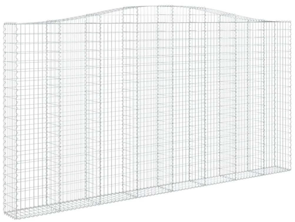 Cestos gabião arqueados 3pcs 400x30x200/220cm ferro galvanizado