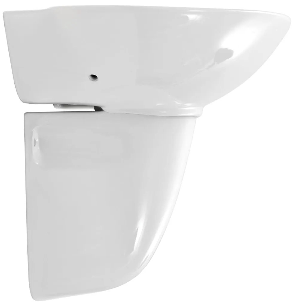 Lavatório de parede 690x520x210 mm cerâmica branco