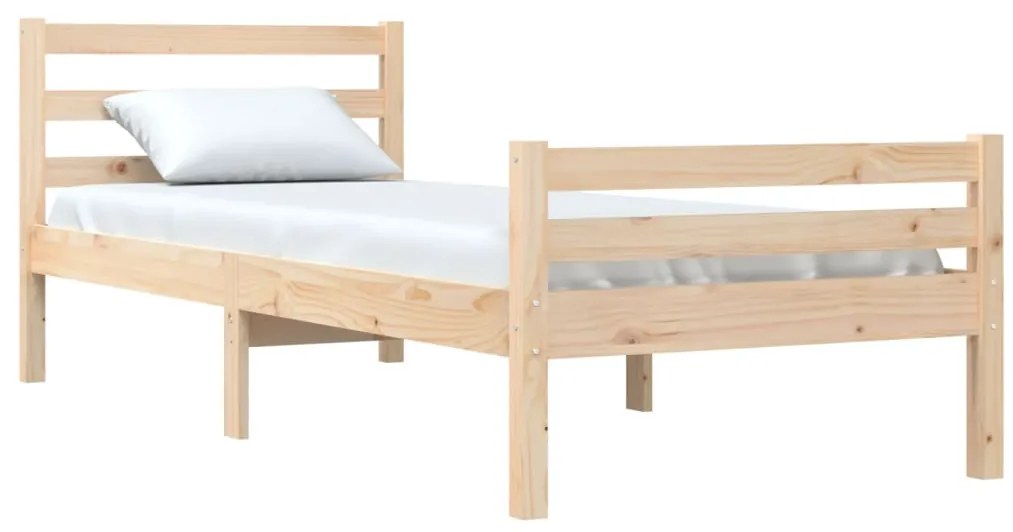 Estrutura de cama 100x200 cm madeira maciça