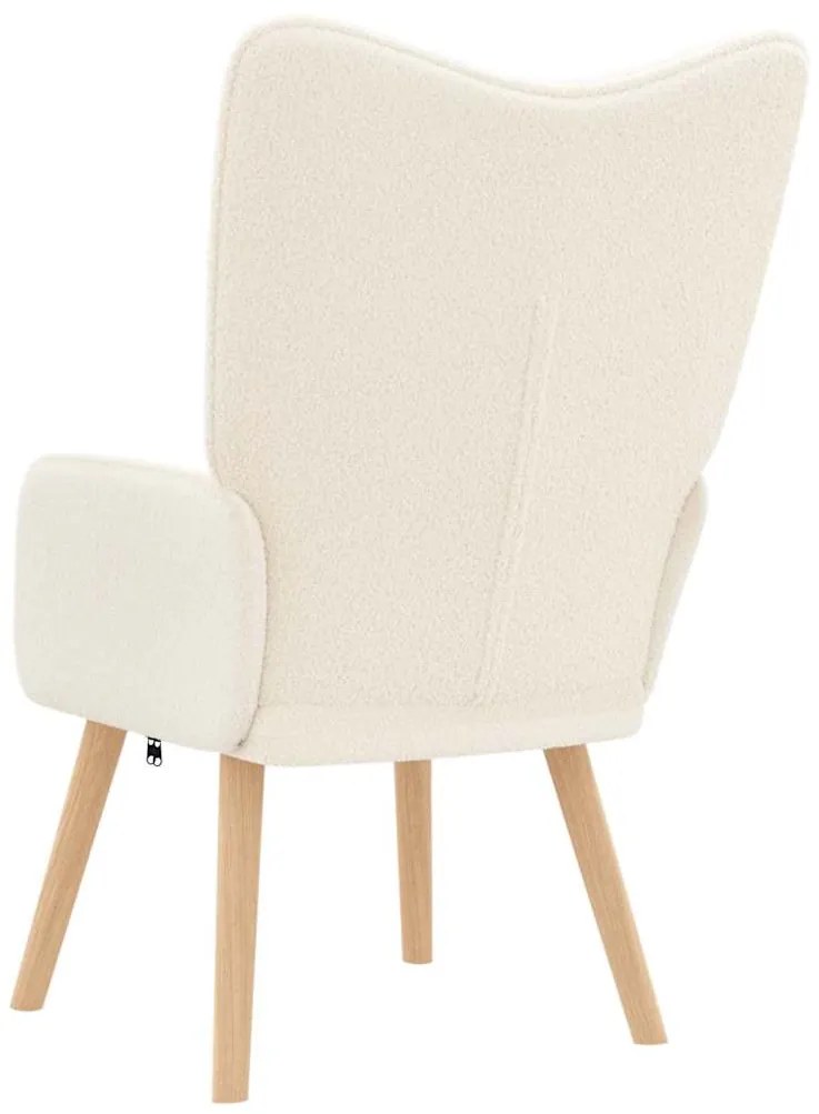 Poltrona Relaxante vidaXL em Tecido Semelhante a Lã Creme