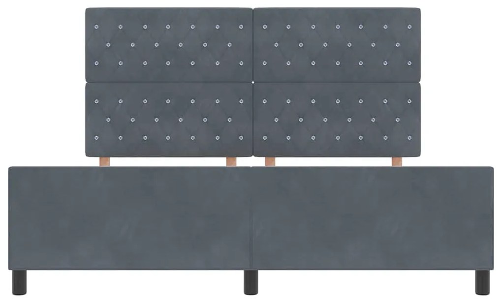 Cama vidaXL Cinza Escuro 180x200 cm Veludo