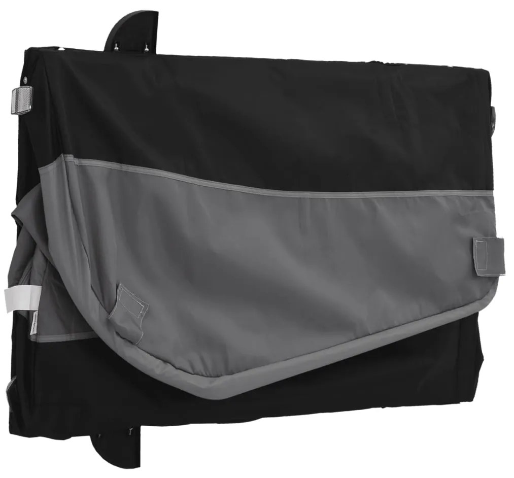 Reboque para bicicleta 45 kg ferro preto e cinza