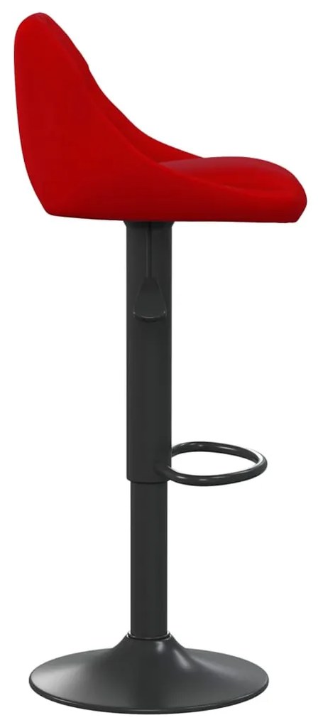 Bancos de bar 2 pcs veludo vermelho tinto