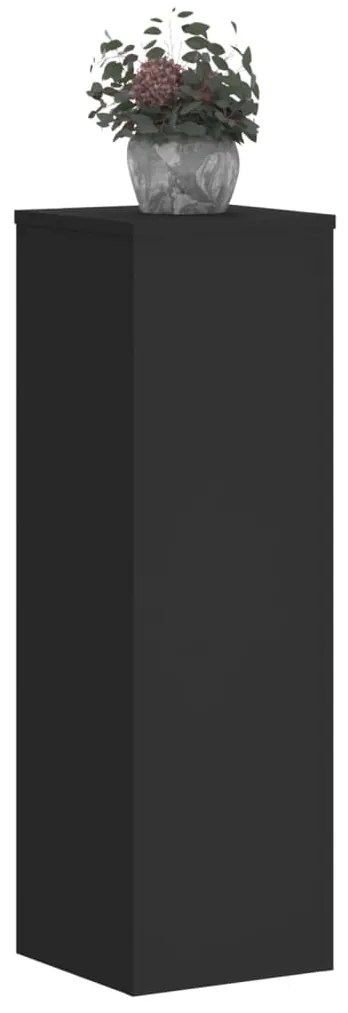 Suportes p/ plantas 2 pcs 25x25x80 cm derivados madeira preto