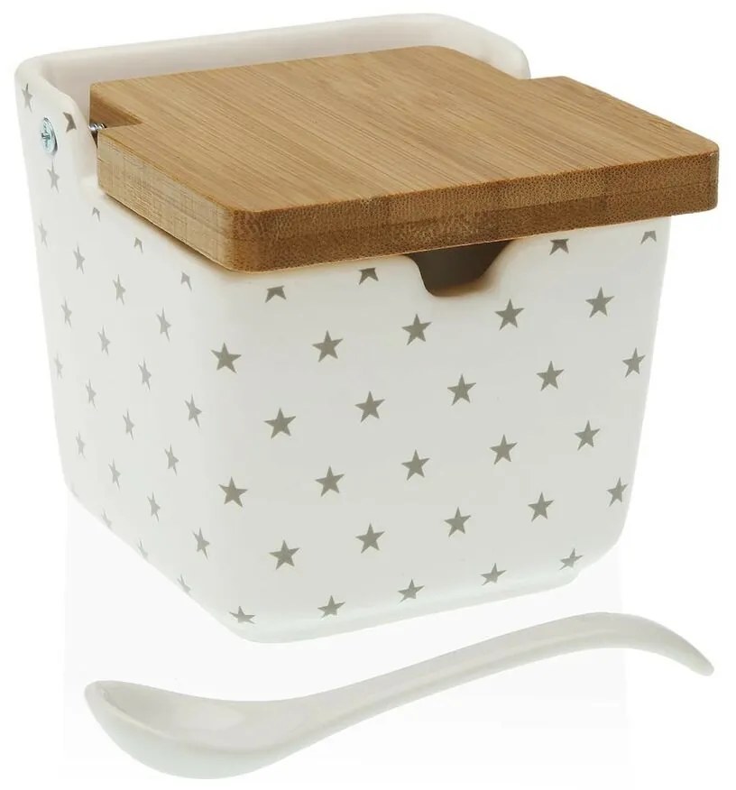 Açucareiro Versa Estrelas Cerâmica (8,8 x 8,5 x 8,8 cm)
