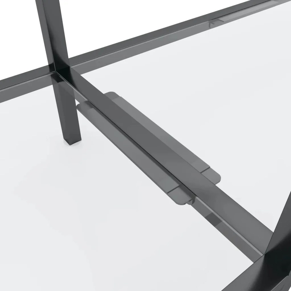 Mesa consola transparente 140x35x75,5 cm vidro temperado