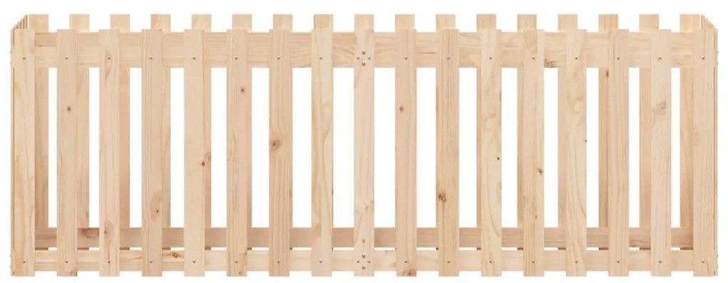 Canteiro elevado c/ design de cerca 200x50x70 cm pinho maciço