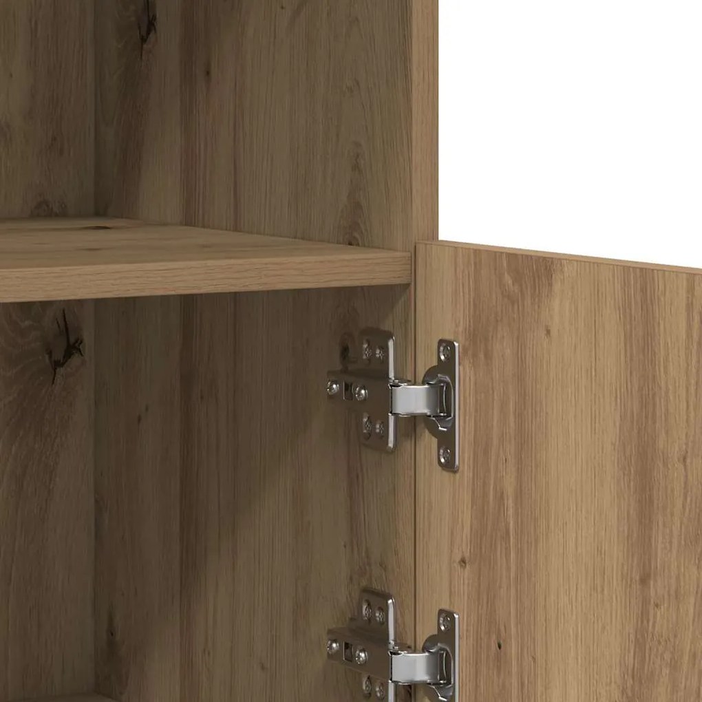 Buffet com Luzes LED Carvalho Artesanal 81x37x67 cm