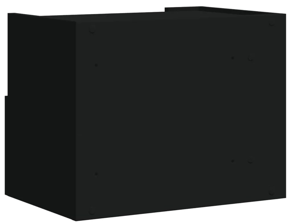 Mesa de cabeceira de parede 45x30x35 cm preto