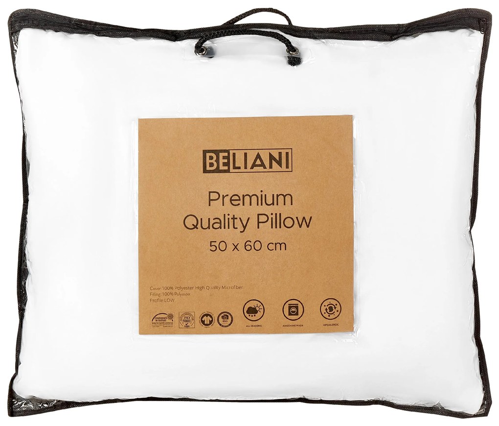 Conjunto de 2 almofadas de baixo perfil em microfibra 50 x 60 cm ERRIGAL Beliani