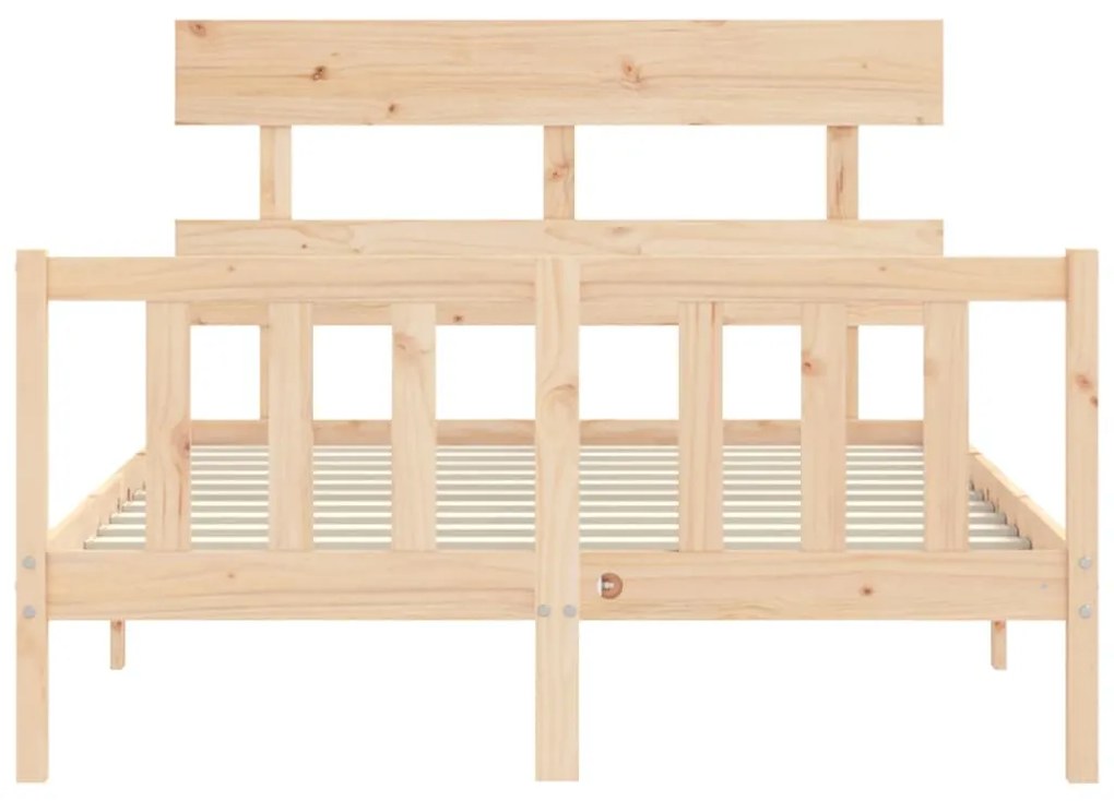 Cama sem colchão 140x190 cm madeira de pinho maciça
