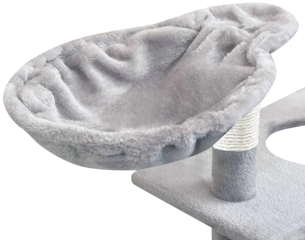 Árvore para gatos c/ postes arranhadores sisal 150 cm cinzento