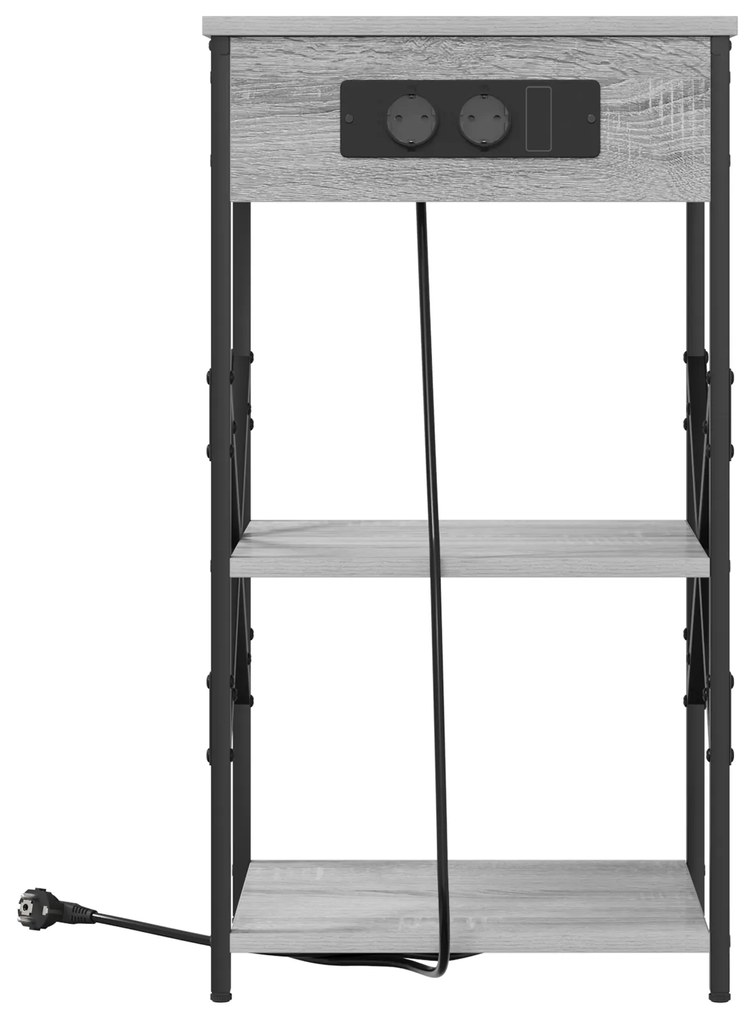 Armários de Canto 2 pcs Sonoma cinzento 41 x 31 x 76 cm