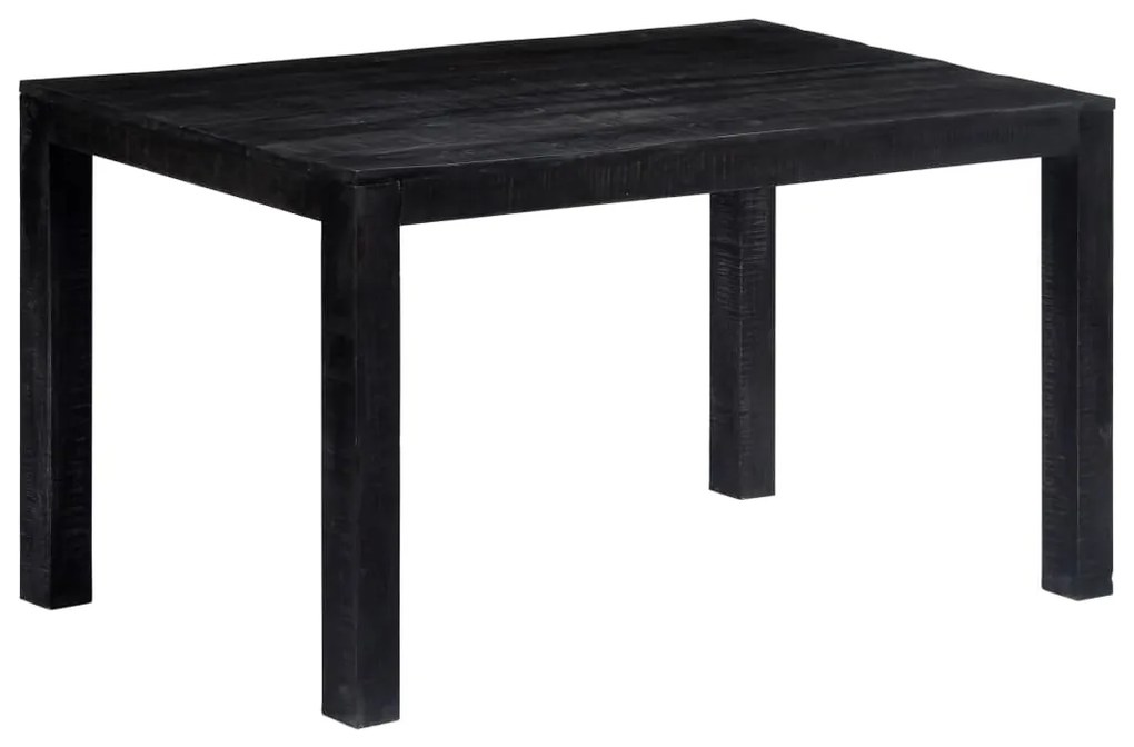 Mesa de jantar 140x80x76 cm madeira de mangueira maciça preto