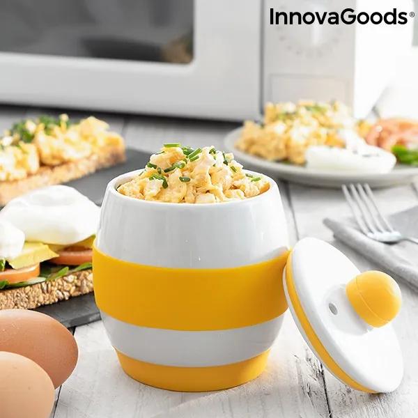 Cozedor de ovos cerâmico para micro-ondas com receitas Eggsira InnovaGoods