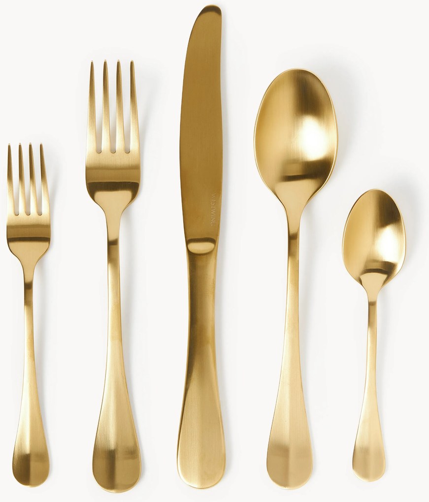 Conjunto de talheres escovados Zooey, vários tamanhos