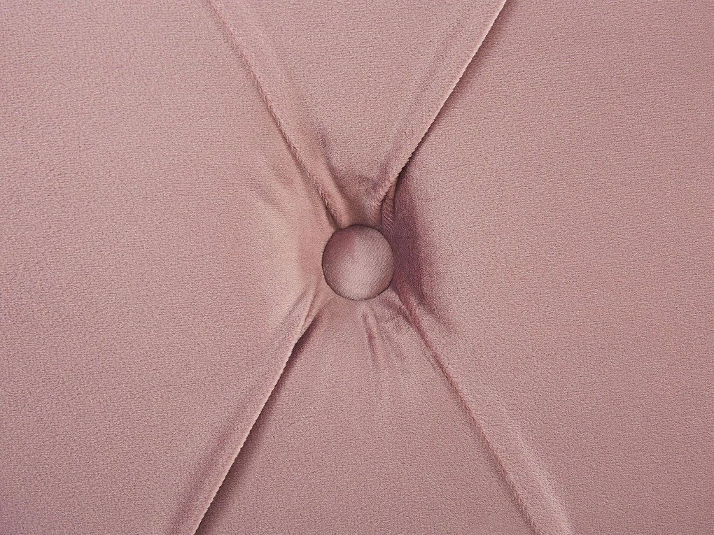 Cama de casal de água em veludo rosa 140 x 200 cm AVALLON Beliani