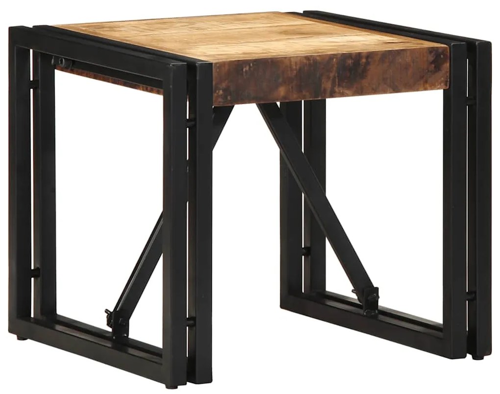 vidaXL Mesa de centro 40x40x35 cm madeira de mangueira áspera maciça