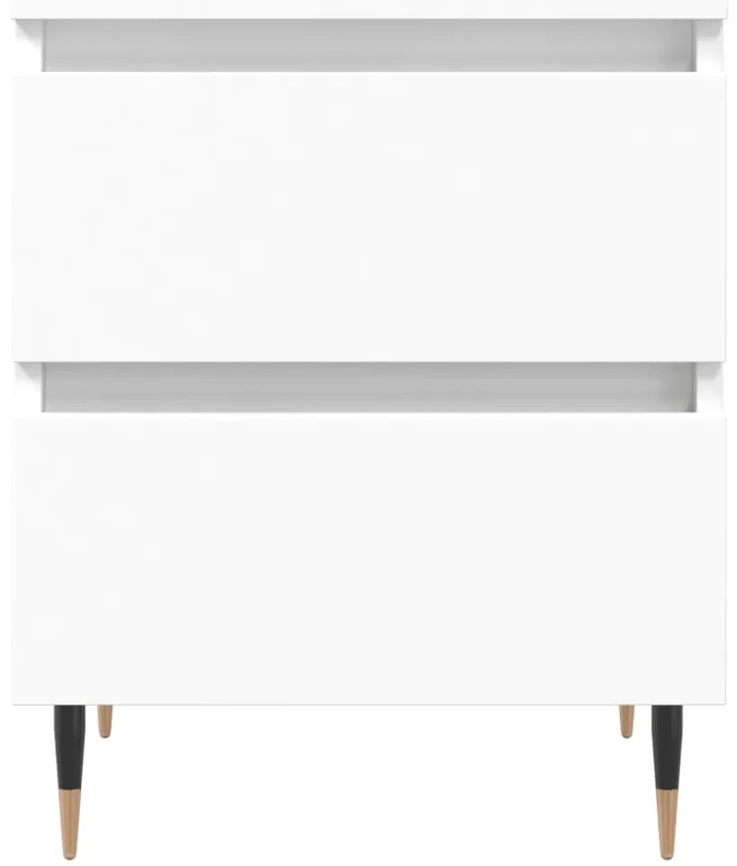 Mesas de cabeceira 2pcs 40x35x50 cm derivados de madeira branco
