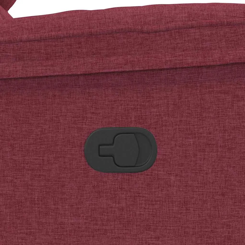 Poltrona de massagens reclinável tecido vermelho tinto