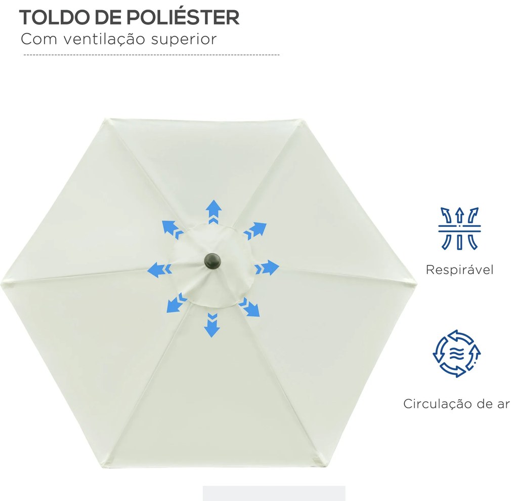 Chapéu de Sol de Jardim Ø230x216 cm Chapéu de Sol de Terraço com Teto