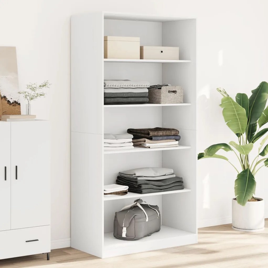 vidaXL Roupeiro 100x50x200 cm contraplacado branco