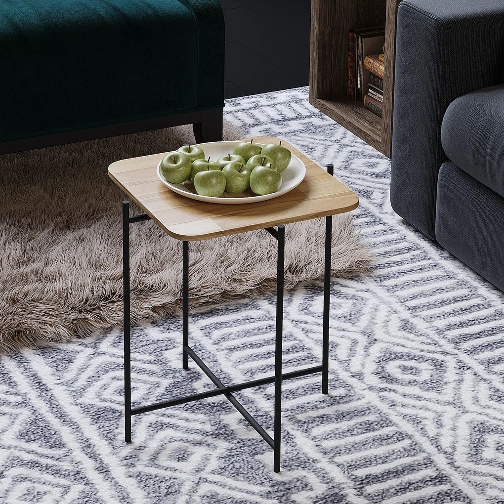Mesa de Centro Shb-005 – Preto Natural – 46x56x46 cm | Tribo Home