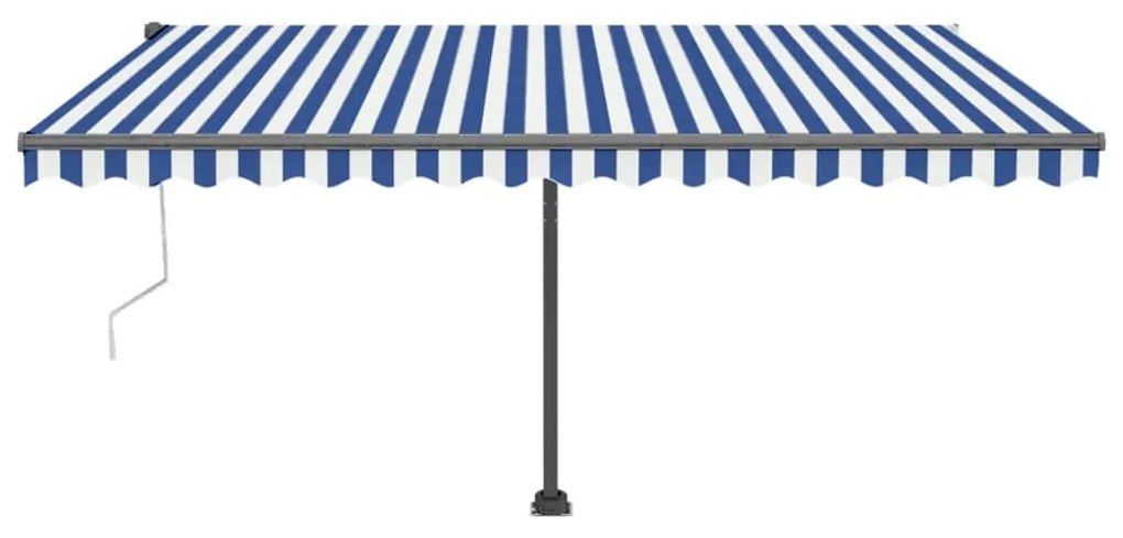 Toldo automático independente 450x300 cm azul e branco
