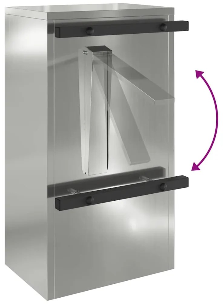 caixa de correio Preto 30 x 23 x 55 cm Aço galvanizado