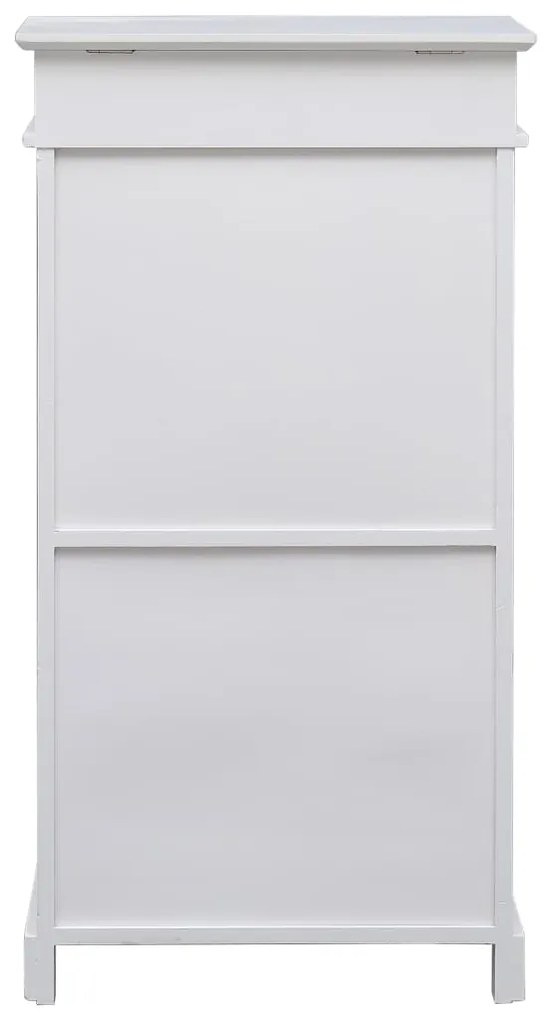Sapateira 50x28x98 cm madeira de paulownia branco