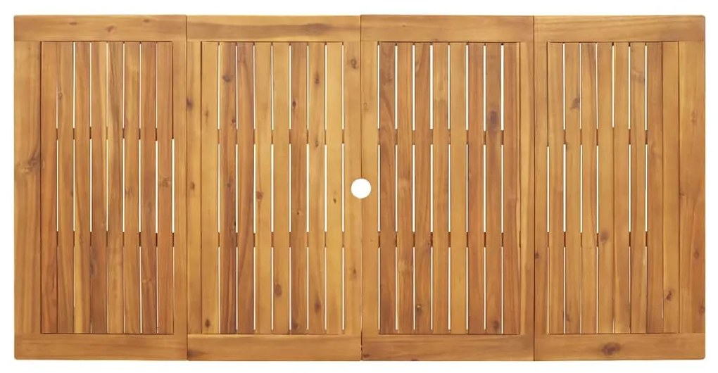 Conjunto de Jantar de Jardim 7 pcs Cinzeto 180 x 90 x 75 cm