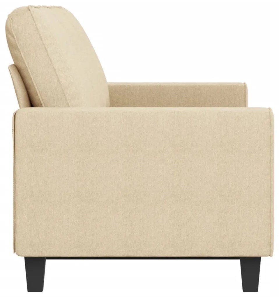 Sofá de 3 lugares tecido 180 cm cor creme