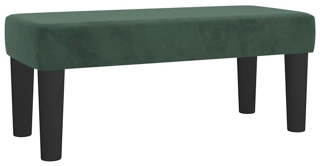 Cama com molas/colchão 90x200 cm veludo verde-escuro