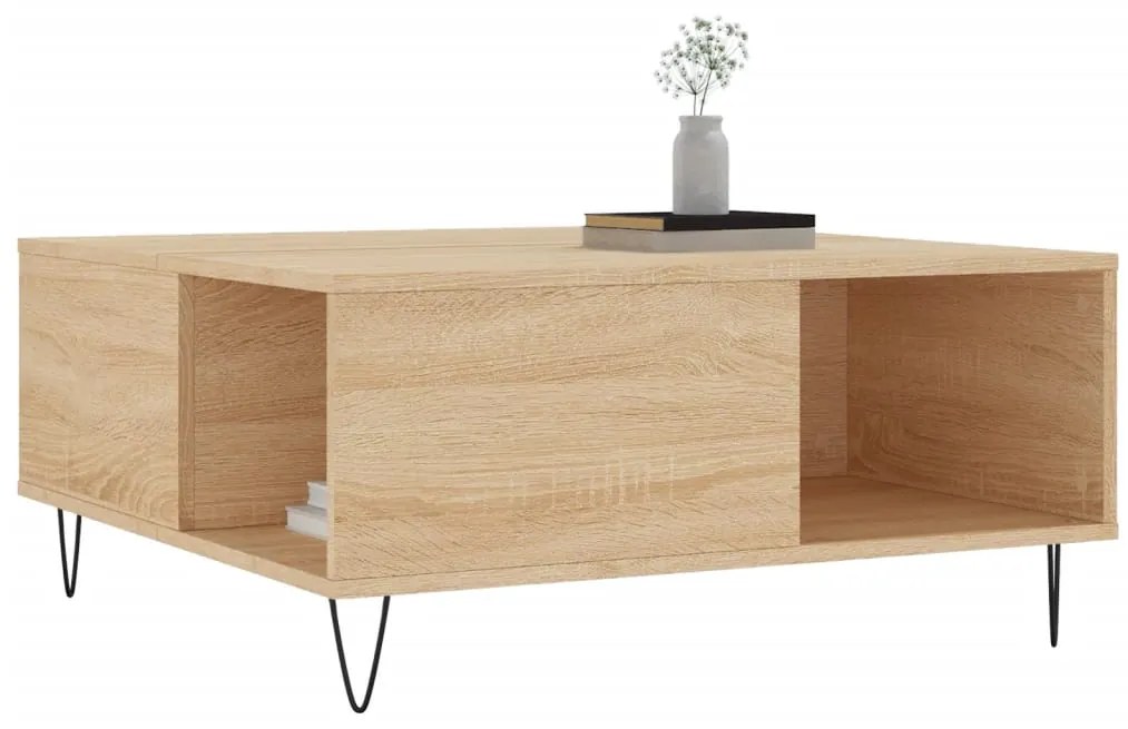Mesa de centro 80x80x36,5 cm derivados madeira carvalho sonoma
