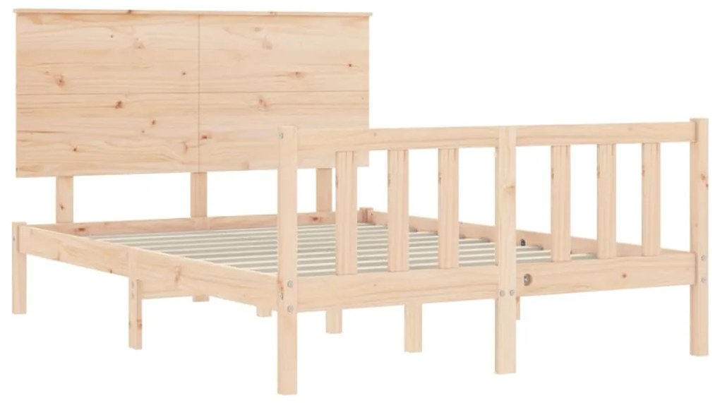 Cama sem colchão 140x190 cm madeira de pinho maciça