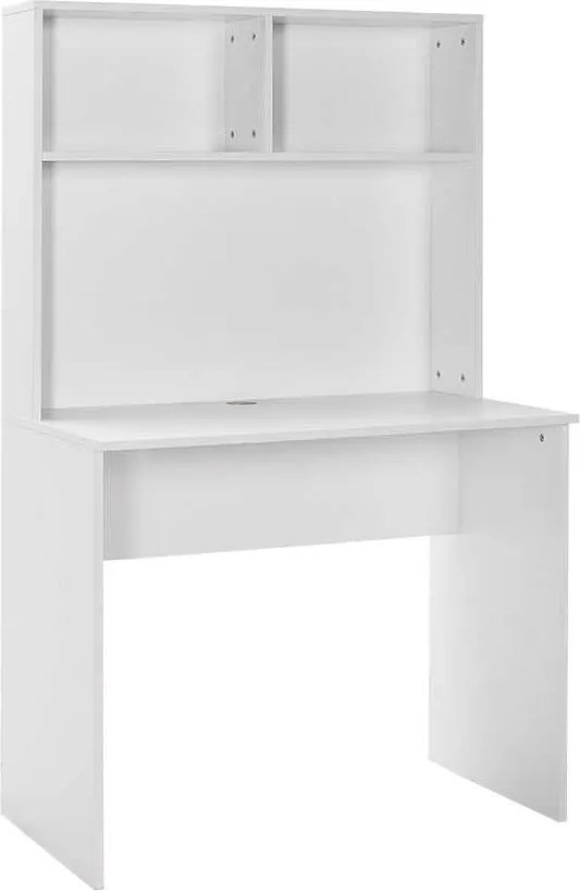 Secretária "Turvis" com Estante - 90 x 148 x 52 cm - Branco - Design M