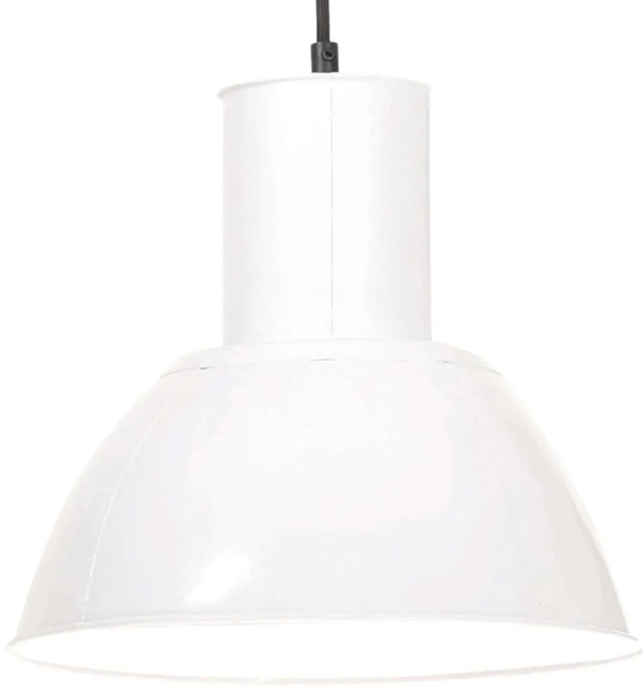 vidaXL Candeeiro suspenso redondo 25 W 28,5 cm E27 branco