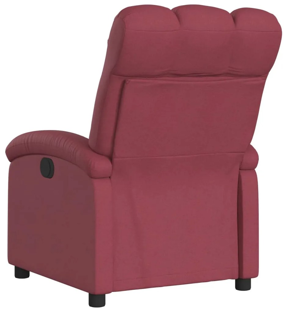 Poltrona reclinável tecido vermelho tinto