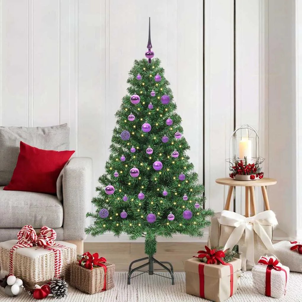 vidaXL Árvore de Natal Artificial Verde 150 cm PVC, Aço e Plástico