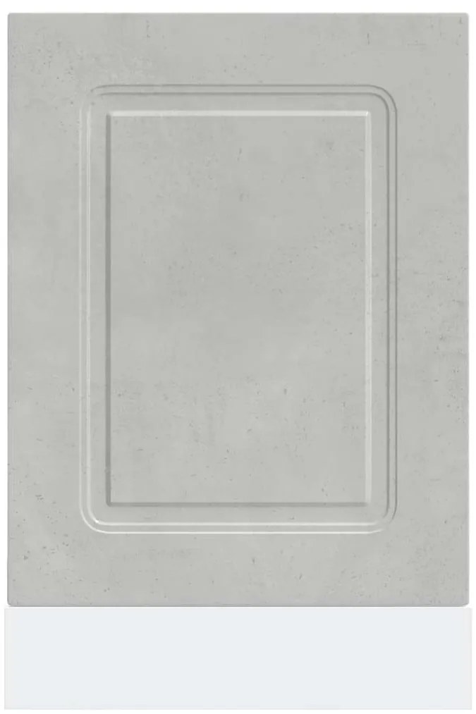 Painel máquina lavar louça Kalmar 45x1,5x67 cm cinza cimento